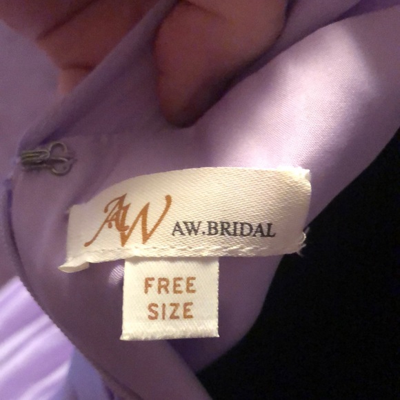 Lilac Maid of Honor Wedding Dress/Gown from AW Bridal! Free Size - Picture 9 of 17